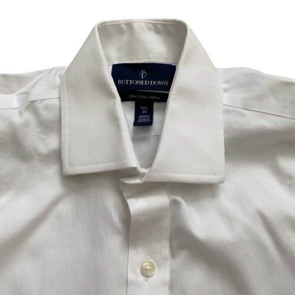 White Buttoned Down men's dress shirt size slim 14.5 / 34 - Picture 9 of 9